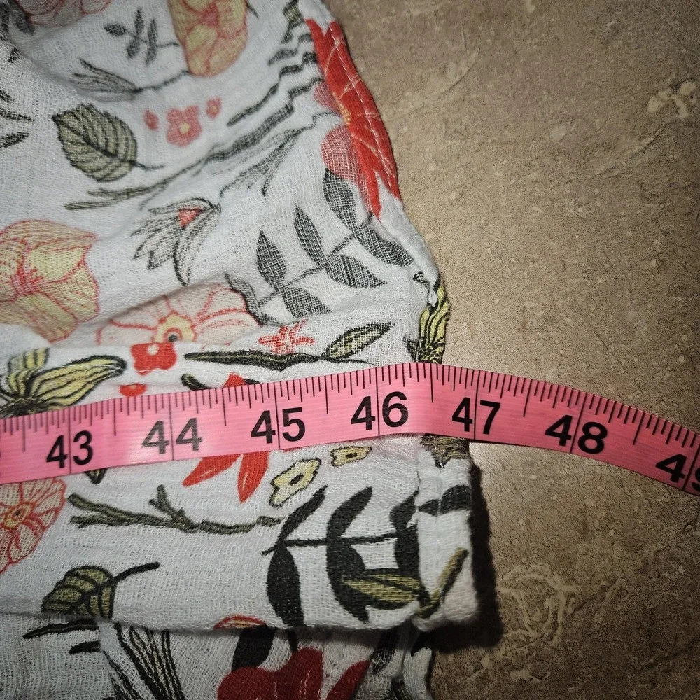 Little Unicorn Muslin Swaddle‎ Blanket Baby Floral Print White Cotton Soft 47X50